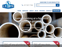 Tablet Screenshot of ldsmithplumbing.com